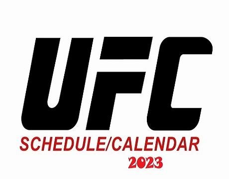 ufc schedule|ufc schedule 2023.